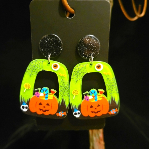 Jewelry - 2/$20 Halloween Resin Pumpkin Earrings Earrings